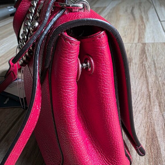 Louis Vuitton Rubis Tauruillon  Pebble Leather Lockme II Shoulder Handbag BB - Picture 4 of 16